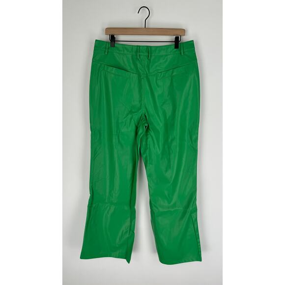 PrettyLittleThing Green Wide Leg Pants - Picture 9 of 12